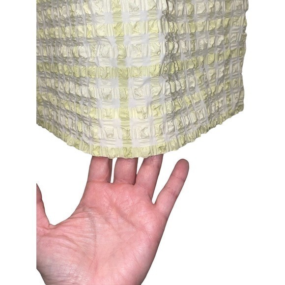 Nanushka Revolve Kali Mini‎ Dress Seersucker Bodycon Yellow Size Small - Picture 7 of 15